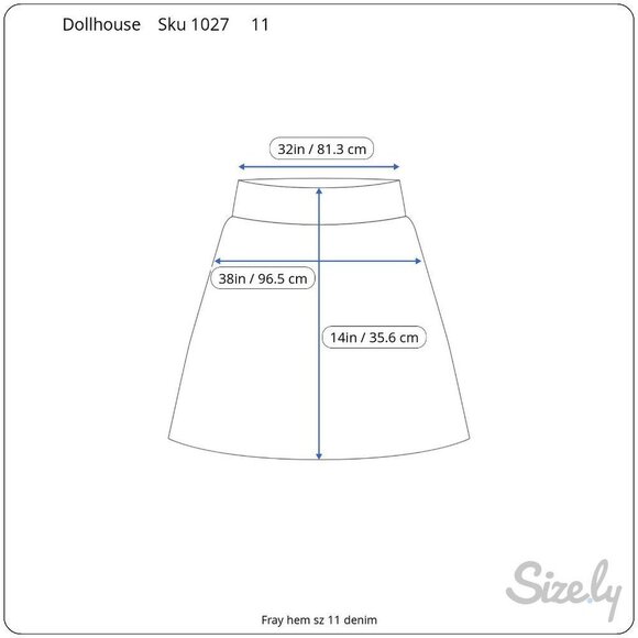 Dollhouse Women Short Skirt Color Wash Denim Size 11 Sku 1027 - Picture 3 of 10